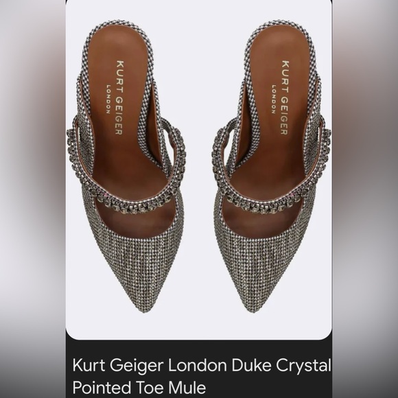 Kurt Geiger London Duke Crystal Pointed Mules - Picture 3 of 11